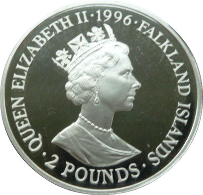 Falkland Islands 2 Pounds - Elizabeth II Charles I obverse