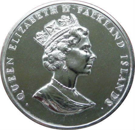 Falkland Islands 50 Pence - Elizabeth II 40th Anniversary-Coronation of Queen Elizabeth II obverse