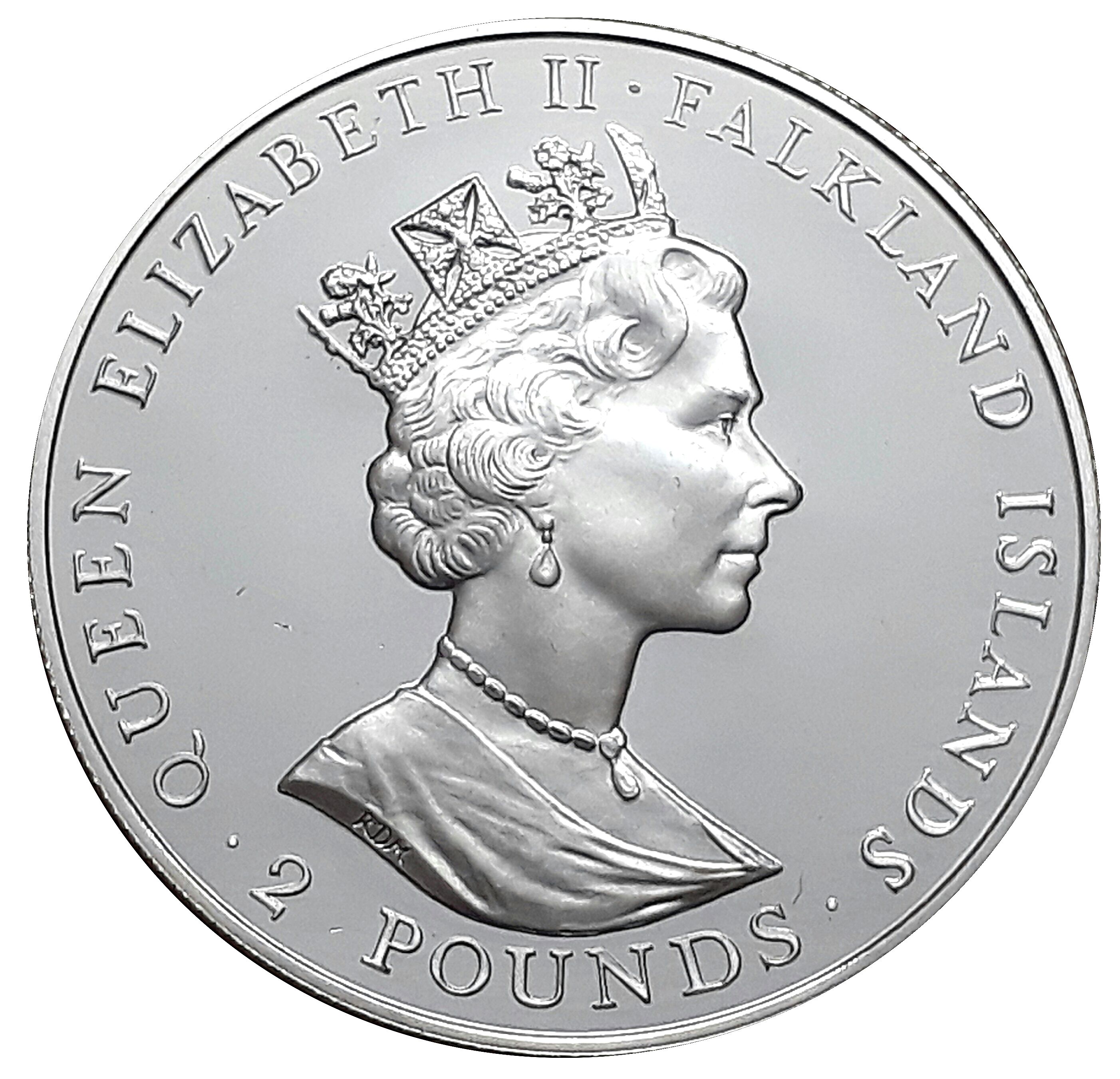 Falkland Islands 2 Pounds - Elizabeth II Commonwealth Games-Shooting obverse
