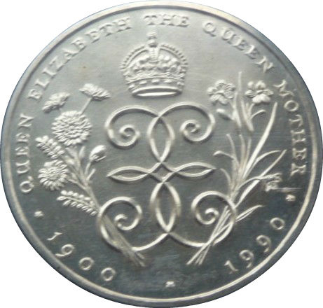 Falkland Islands 5 Pounds - Elizabeth II The Queen Mother's 90th Birthday