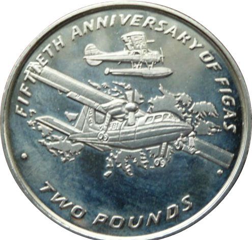 Falkland Islands 2 Pounds - Elizabeth II Flying Doctor Service