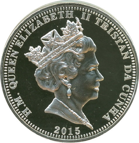 Tristan da Cunha 1 Crown - Elizabeth II Five Portraits obverse