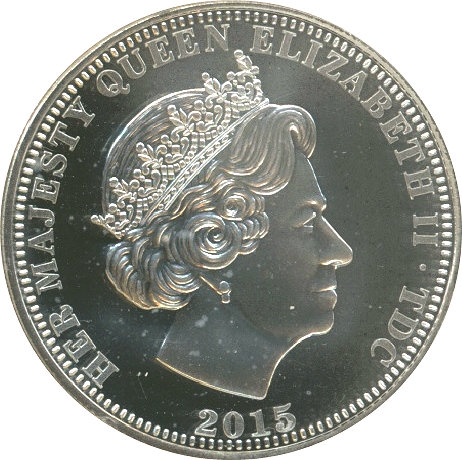 Tristan da Cunha 5 Pounds - Elizabeth II The Three Graces obverse
