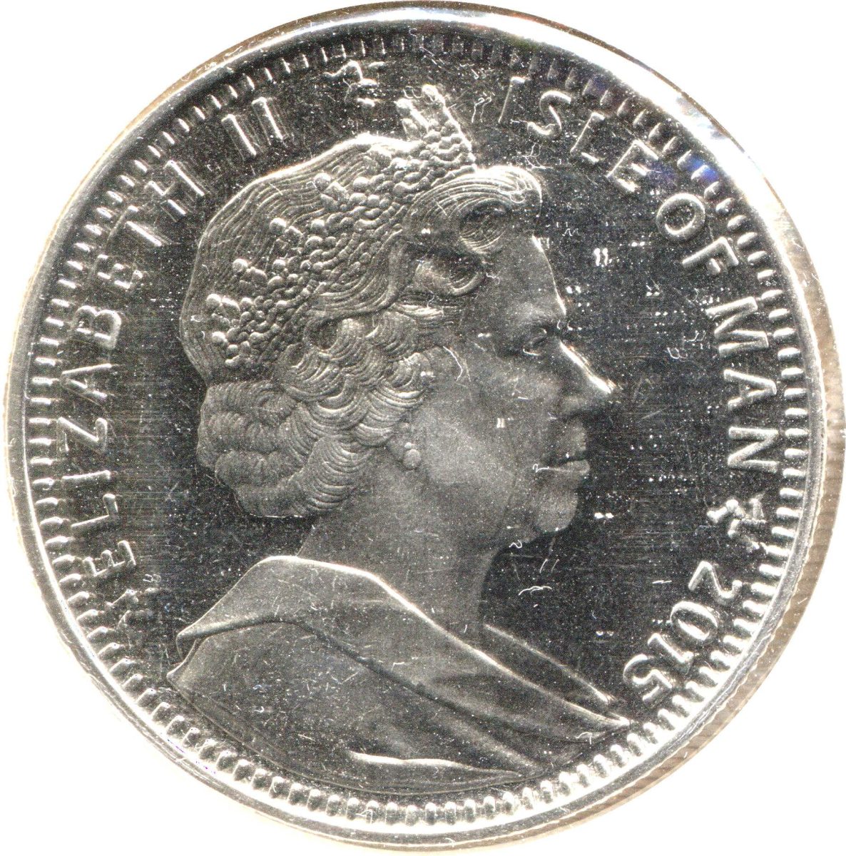 Isle of Man 1 Crown - Elizabeth II Waterloo - Napoléon obverse