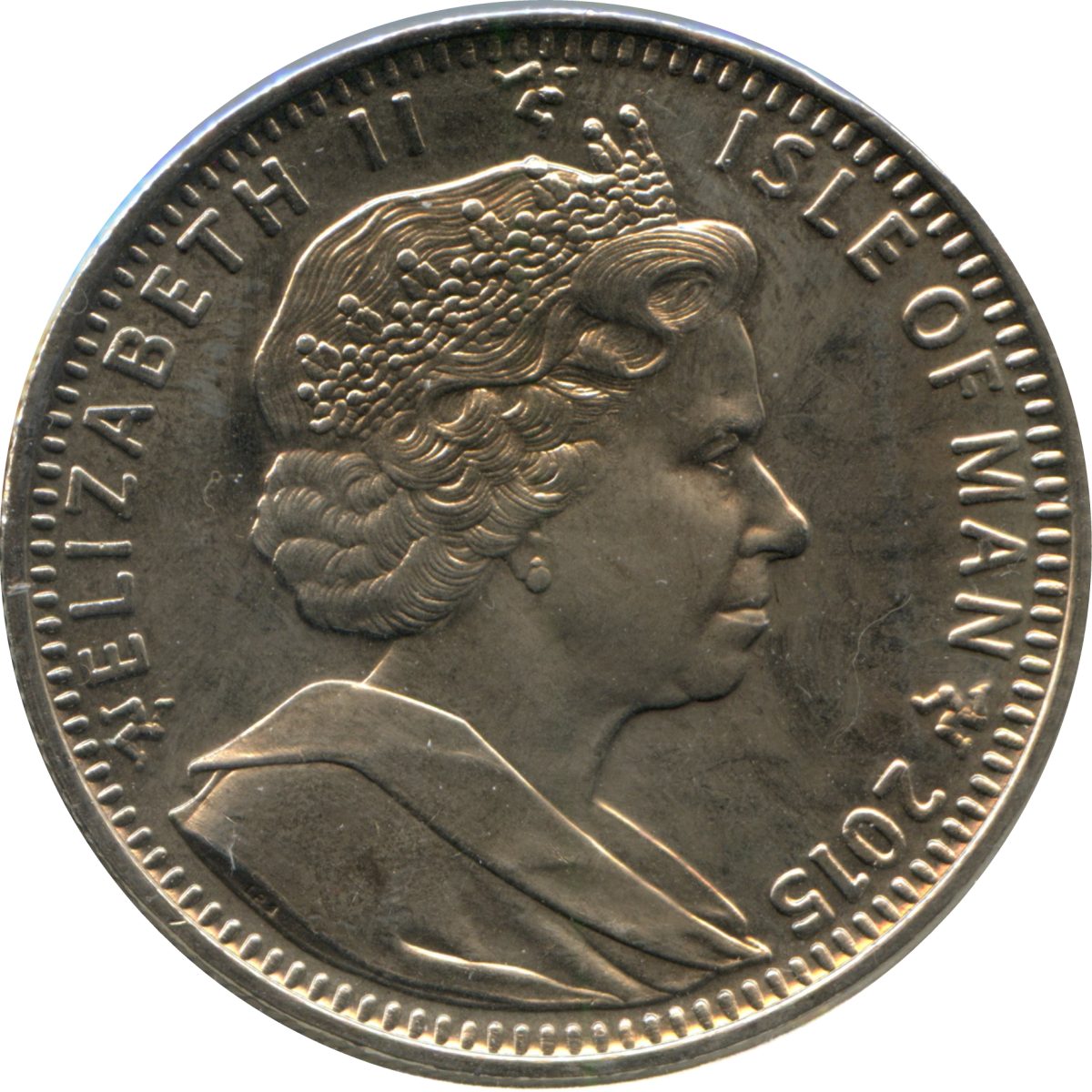 Isle of Man 1 Crown - Elizabeth II Waterloo - Wellington obverse