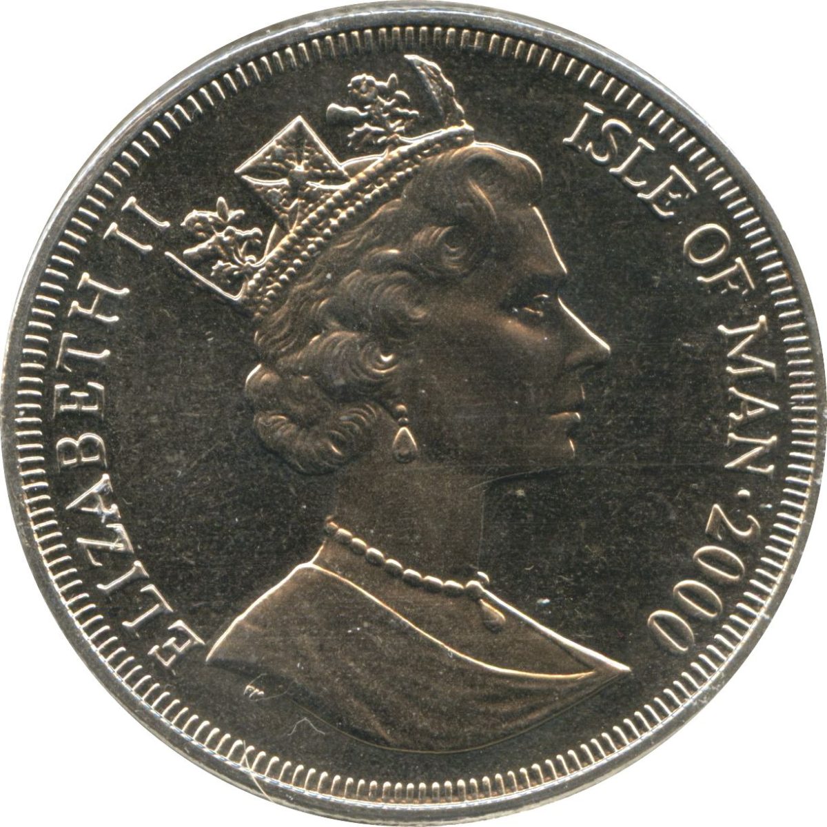 Isle of Man 1 Crown - Elizabeth II Fall of the Berlin Wall obverse