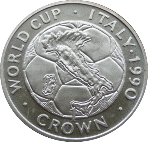 Gibraltar 1 Crown - Elizabeth II World Cup - Map reverse