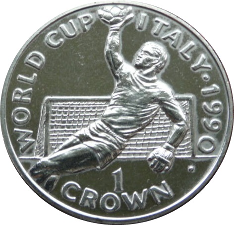 Gibraltar 1 Crown - Elizabeth II World Cup - Goalkeeper reverse