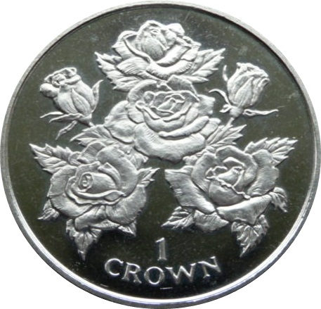 Gibraltar 1 Crown - Elizabeth II Roses reverse