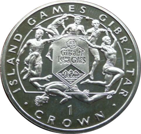 Gibraltar 1 Crown - Elizabeth II Island Games-High Jumper