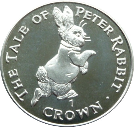 Gibraltar 1 Crown - Elizabeth II Peter Rabbit reverse