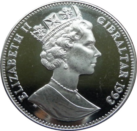 Gibraltar 1 Crown - Elizabeth II General Sikorski obverse