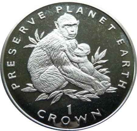 Gibraltar 1 Crown - Elizabeth II Barbary Ape