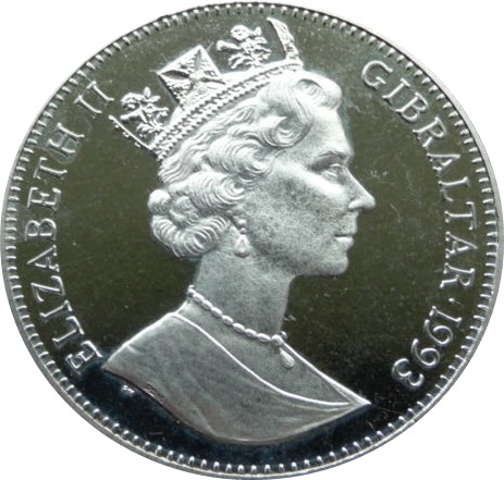 Gibraltar 1 Crown - Elizabeth II Peter Rabbit-100 years obverse