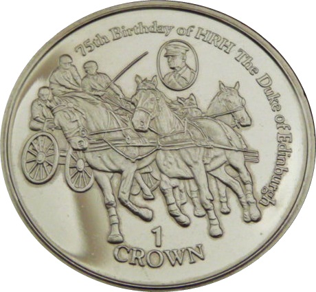 Gibraltar 1 Crown - Elizabeth II Horses and Carriage reverse