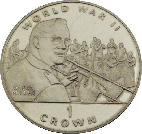 Gibraltar 1 Crown - Elizabeth II Glenn Miller reverse