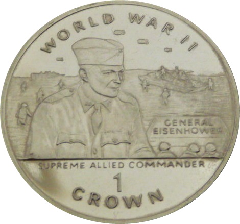 Gibraltar 1 Crown - Elizabeth II General Eisenhower reverse