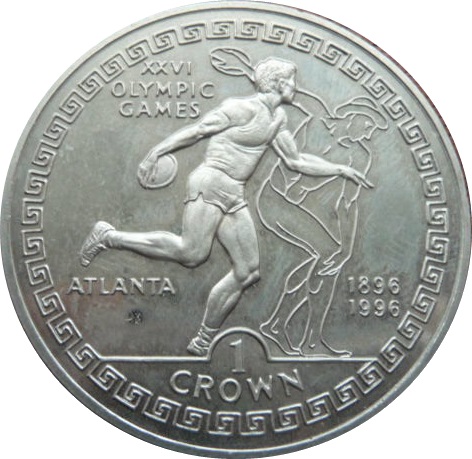 Gibraltar 1 Crown - Elizabeth II Discus Thrower