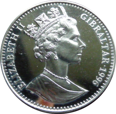Gibraltar 1 Crown - Elizabeth II The Wizard of Oz obverse