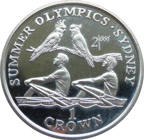 Gibraltar 1 Crown - Elizabeth II Rowers and Birds reverse