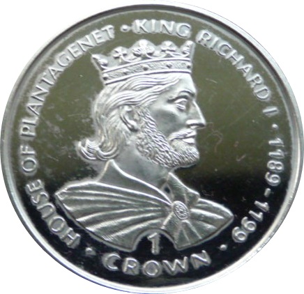 Gibraltar 1 Crown - Elizabeth II King Richard I reverse