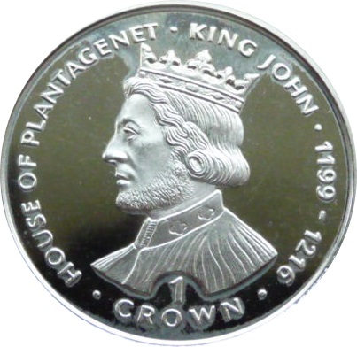 Gibraltar 1 Crown - Elizabeth II King John reverse