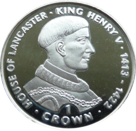 Gibraltar 1 Crown - Elizabeth II King Henry V reverse