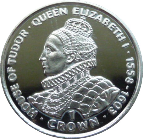 Gibraltar 1 Crown - Elizabeth II Queen Elizabeth I reverse