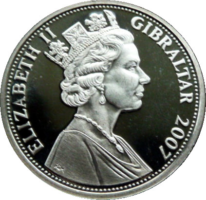Gibraltar 1 Crown - Elizabeth II The State Coach obverse