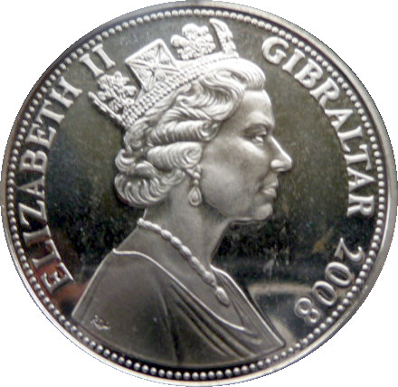 Gibraltar 1 Crown - Elizabeth II Boeing CH-47 Chinook obverse