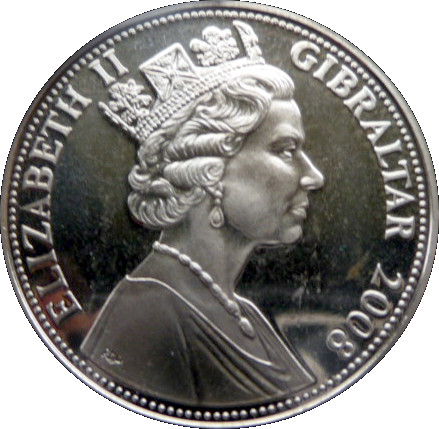 Gibraltar 1 Crown - Elizabeth II RAF SE5a obverse