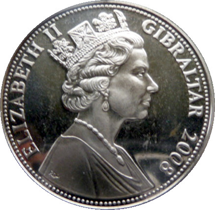 Gibraltar 1 Crown - Elizabeth II Eurofighter Typhoon obverse