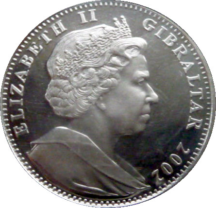 Gibraltar 1 Crown - Elizabeth II Peter Pan obverse
