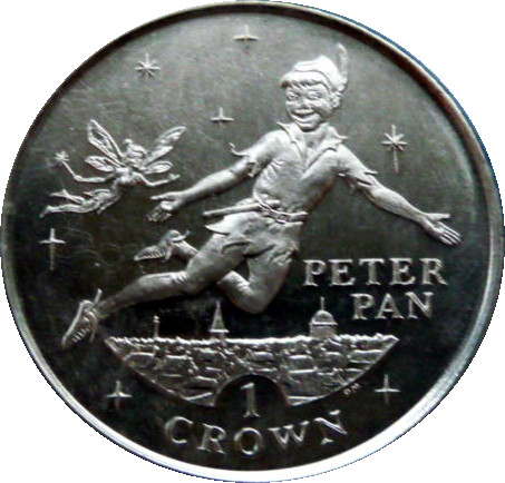 Gibraltar 1 Crown - Elizabeth II Peter Pan reverse