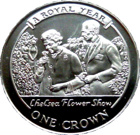 Gibraltar 1 Crown - Elizabeth II Chelsea Flower Show