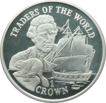 Gibraltar 1 Crown - Elizabeth II Captain Cook
