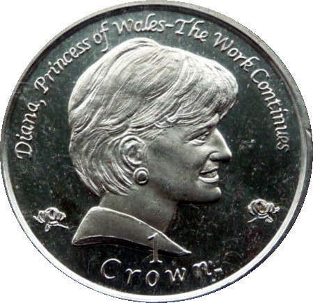 Gibraltar 1 Crown - Elizabeth II Princess Diana reverse