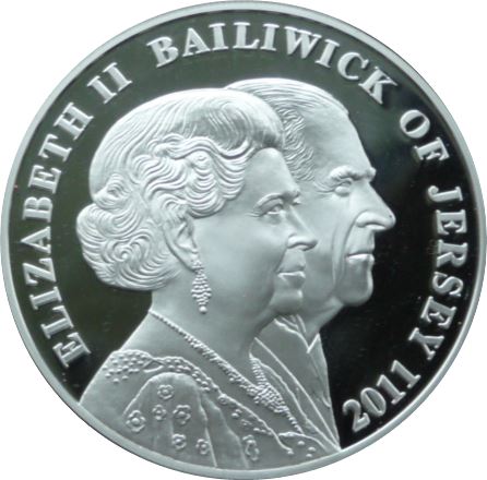 Jersey 10 Pounds - Elizabeth II Lifetime of Service obverse