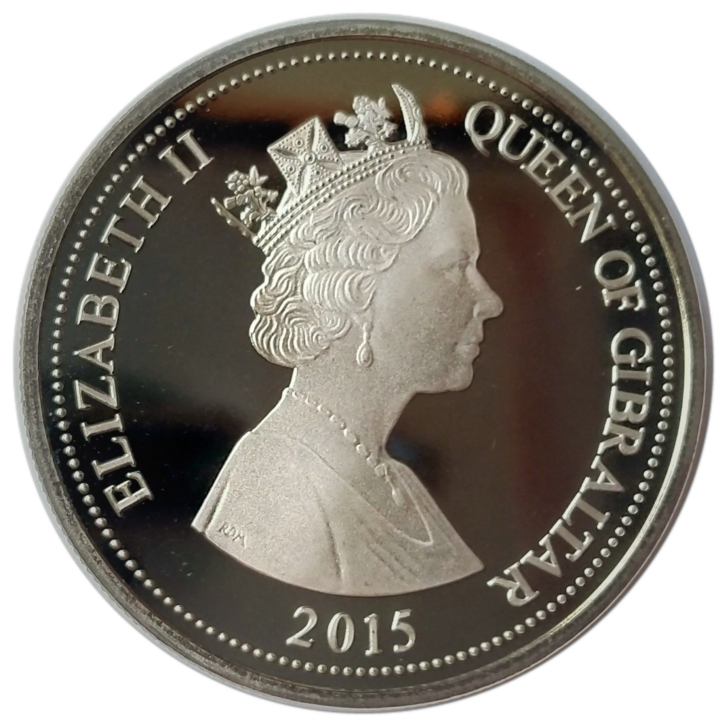 Gibraltar 1 Crown - Elizabeth II Longest reign obverse