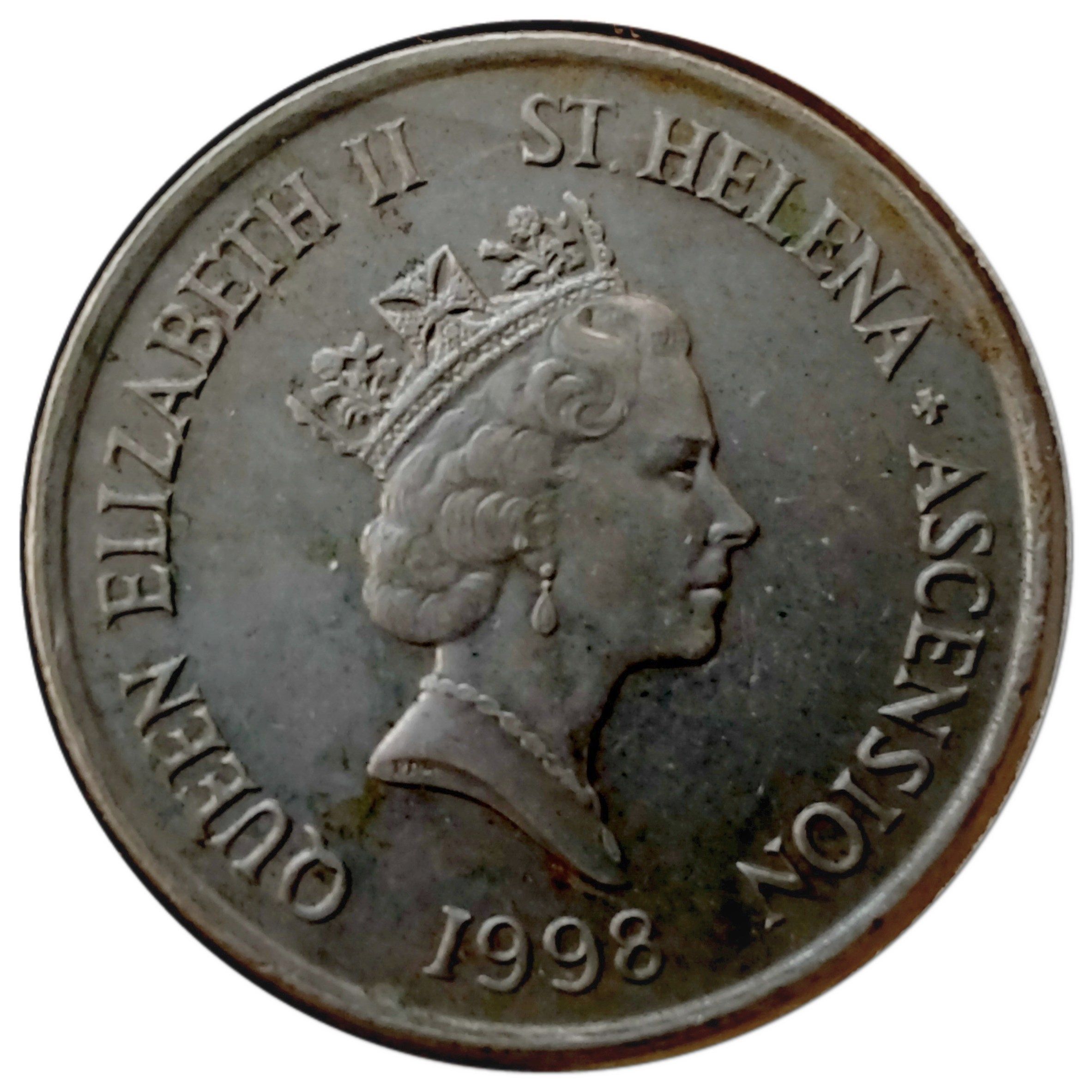 Saint Helena and Ascension 10 Pence - Elizabeth II 3rd portrait; small type obverse