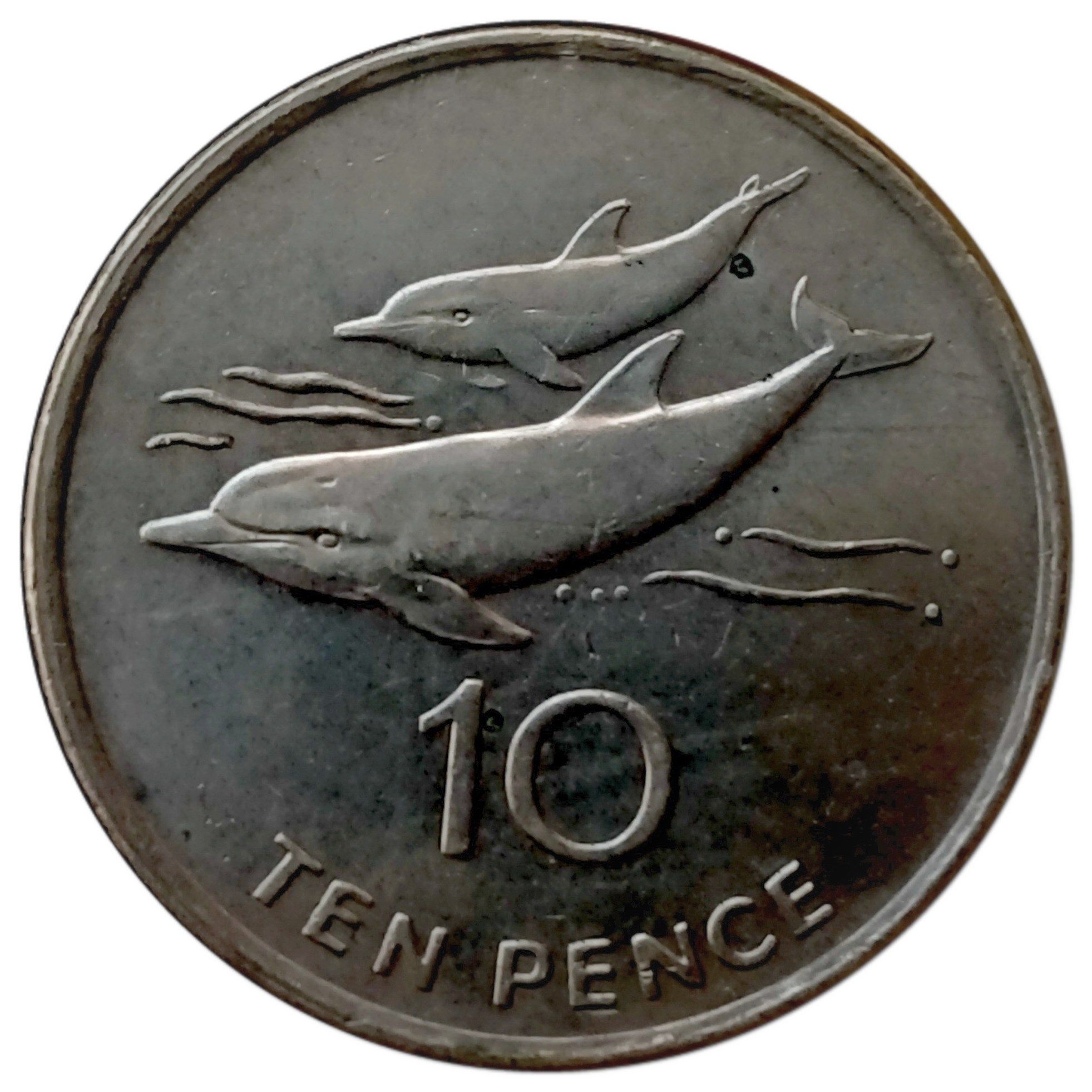 Saint Helena and Ascension 10 Pence - Elizabeth II 3rd portrait; small type reverse