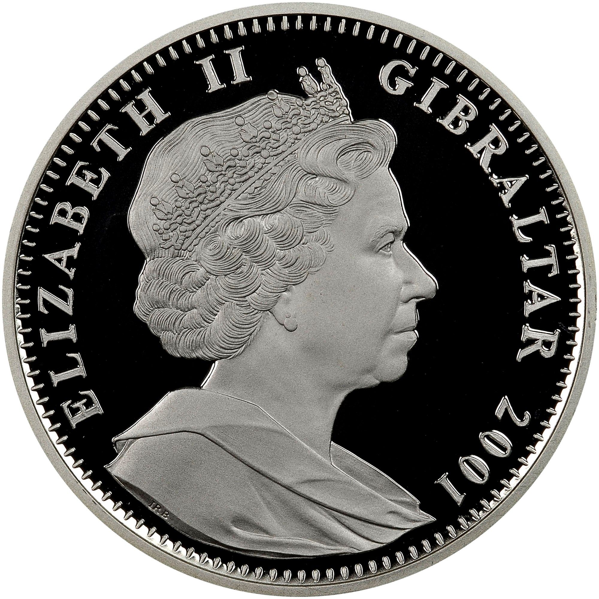 Gibraltar 1 Crown - Elizabeth II Coronation of Queen Victoria; Silver Proof obverse