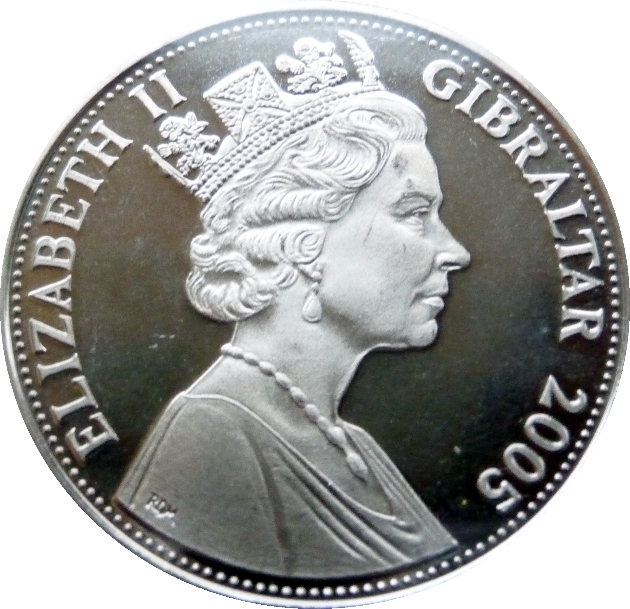 Gibraltar 1 Crown - Elizabeth II Band of Brothers obverse