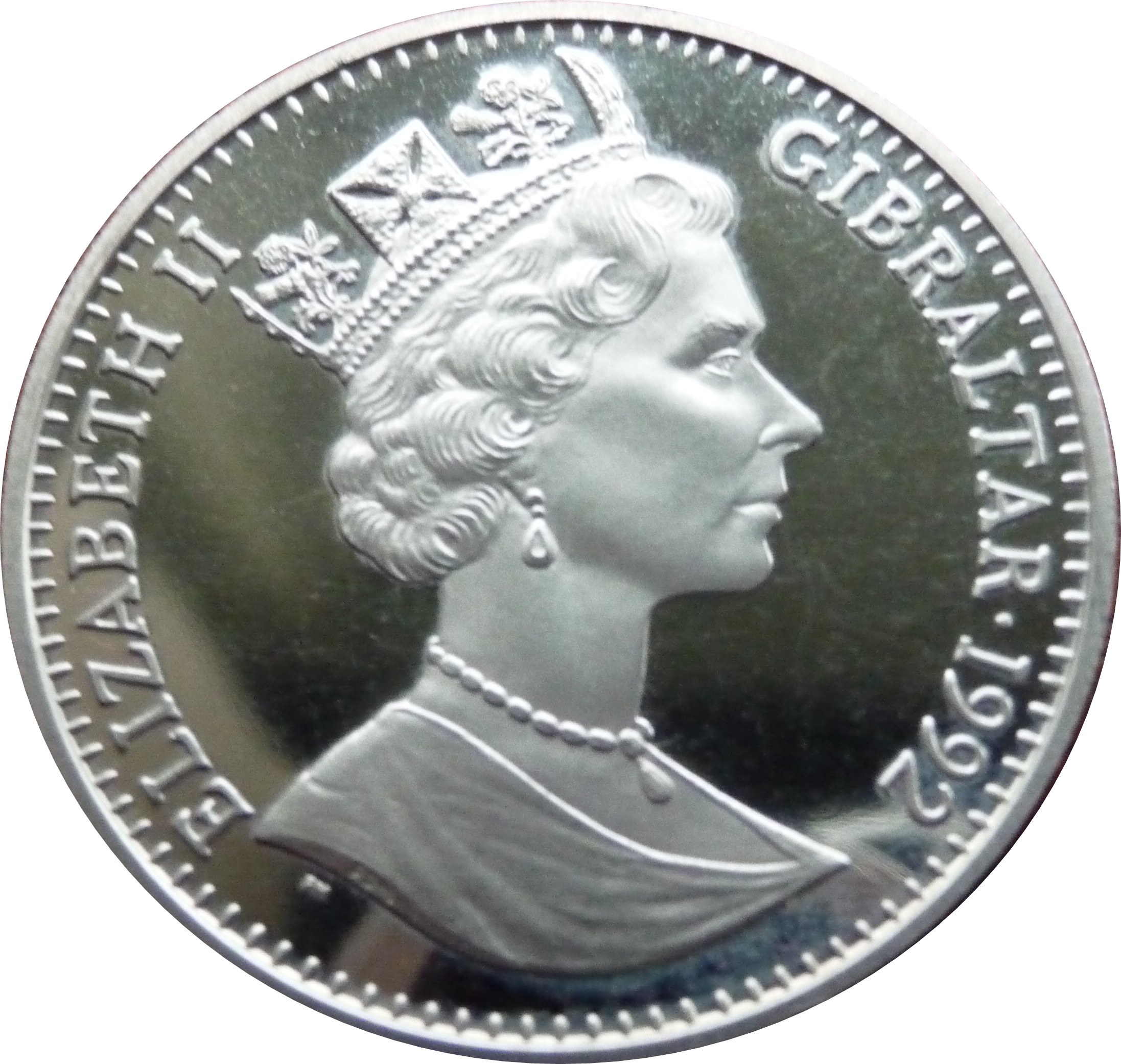 Gibraltar 1 Crown - Elizabeth II Gibraltar City Charter obverse