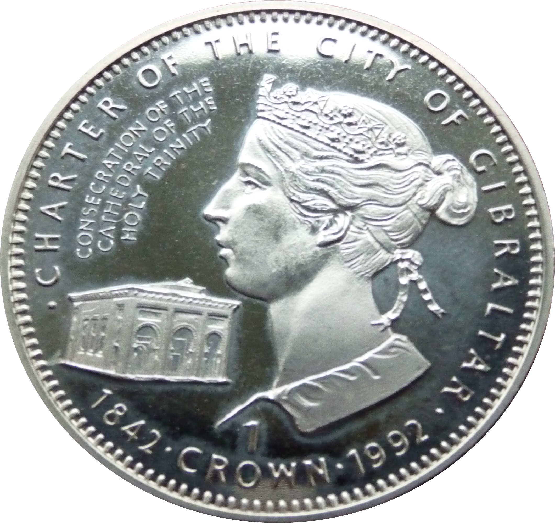 Gibraltar 1 Crown - Elizabeth II Gibraltar City Charter