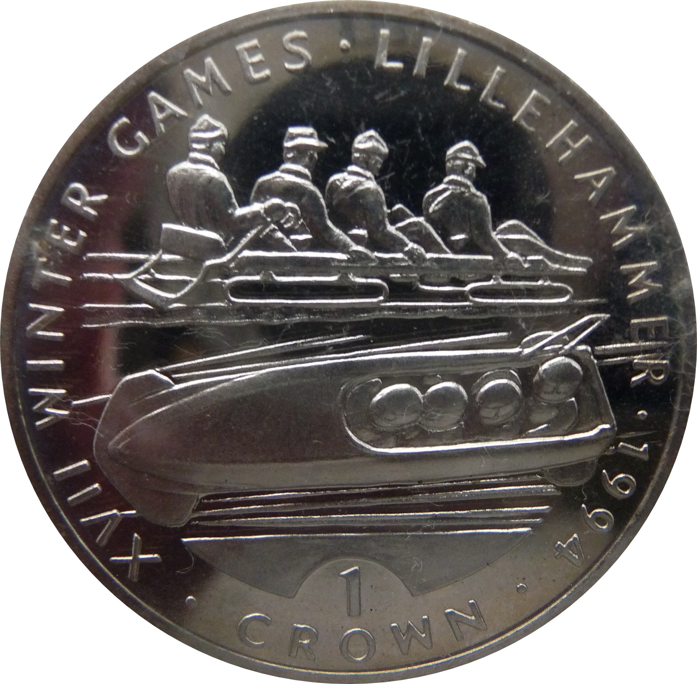 Gibraltar 1 Crown - Elizabeth II Bobsledding