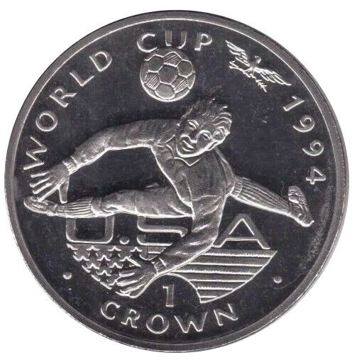 Gibraltar 1 Crown - Elizabeth II Goalkeeper diving reverse
