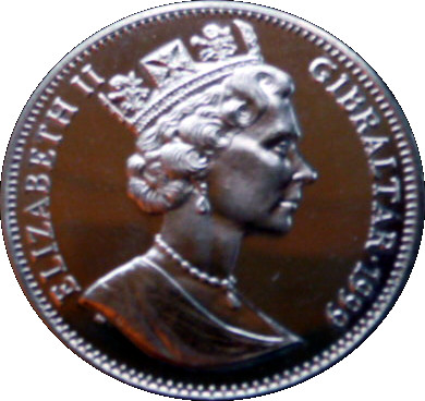 Gibraltar 1 Crown - Elizabeth II Operation Manna obverse