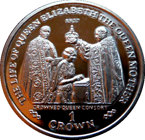 Gibraltar 1 Crown - Elizabeth II Coronation 1937