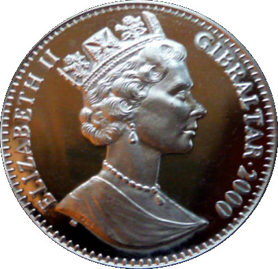 Gibraltar 1 Crown - Elizabeth II Royals on Balcony obverse